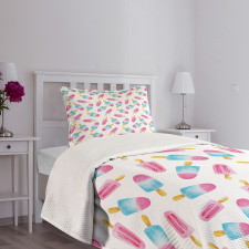 Watercolor Popsicles Bedspread Set