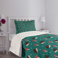 Forest Life Mushrooms Bedspread Set