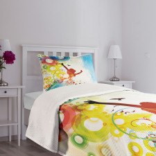 Abstract Woman Bedspread Set