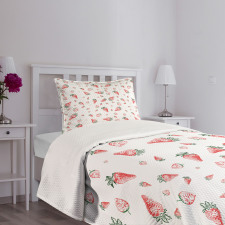 Grunge Fruit Pattern Bedspread Set