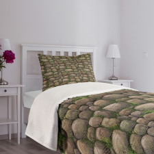 Stones Covered with Moss Bedspread Set