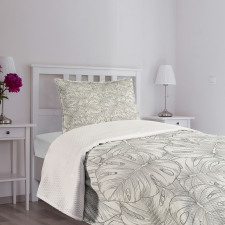 Rainforest Giant Leaves Bedspread Set