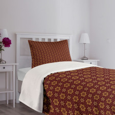 Dotted Flowers Pattern Bedspread Set