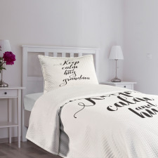 Hugging Grandma Calligraphy Bedspread Set