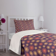 Pastel Colored Motifs Bedspread Set