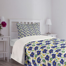 Brush Stroke Stripes Bedspread Set