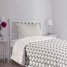 Slanted Ovals Bedspread Set