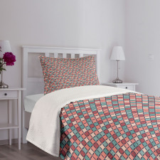 Retro Style Checkered Bedspread Set