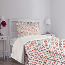 Doodle Circles and Dots Bedspread Set