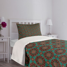 Floral Mandala Motifs Bedspread Set