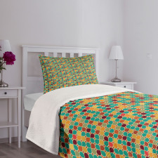 Polka Dots with Petals Bedspread Set