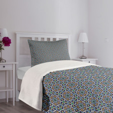 Oriental Flower Bloom Print Bedspread Set