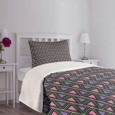 Herringbone Motifs Bedspread Set