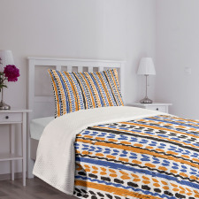 Watercolor Zigzag Lines Bedspread Set