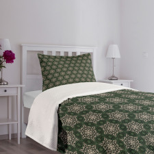 Floral Motif Timeless Retro Bedspread Set