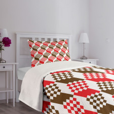 Vintage Geometric Art Bedspread Set