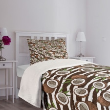 Exotic Coconut Jungle Bedspread Set