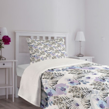 Leopards with Flowers Bedspread Set