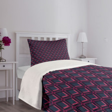 Vivid Hexagon Shapes Bedspread Set