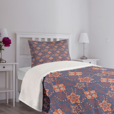 Flower Scroll Swirls Bedspread Set