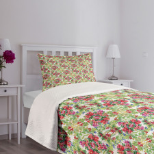 Watercolor Lily Bouquet Bedspread Set