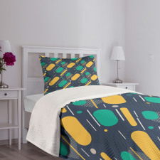 Lines Circles Colors Bedspread Set