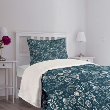 Sea Shells Art Bedspread Set