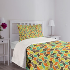 Hipster Geometric Tile Bedspread Set