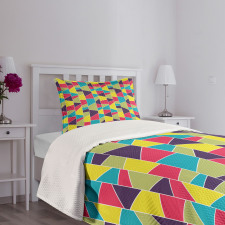 Mosaic Trapezoid Art Bedspread Set