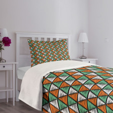 Doodle Style Line Design Bedspread Set