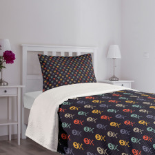 Skulls with Bones Bedspread Set