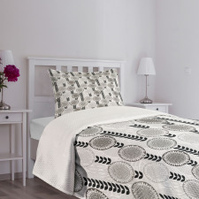 Greyscale Spring Bloom Bedspread Set