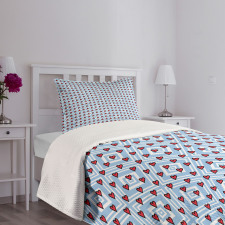 Bohemian Heart Shapes Bedspread Set