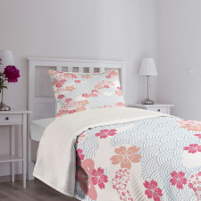Squama Cherry Blossom Bedspread Set