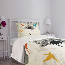 Fauna and Flora Pattern Bedspread Set