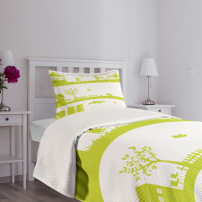 Landscape Pattern Bedspread Set