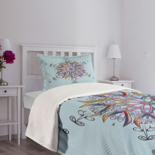 Doodle Motif Bedspread Set