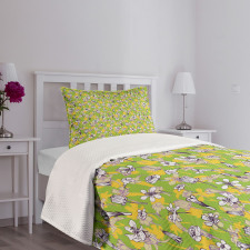 Herbs Blossoms Field Bedspread Set