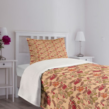 Berries Autumn Leaves Bedspread Set