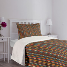 Colorful Vertical Lines Bedspread Set