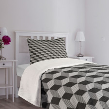 Monochrome Cube Bedspread Set