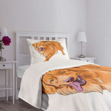 Playful Dog Bedspread Set