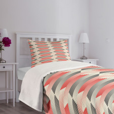 Geometric Grid Lines Bedspread Set