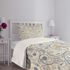 Eastern Oriental Scroll Bedspread Set