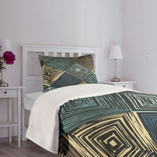 Retro Rhombus Pattern Bedspread Set