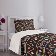 Native Colorful Borders Bedspread Set