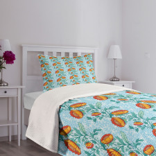 Ornate Blossoms Botany Bedspread Set