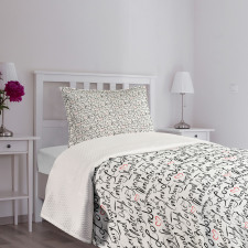 Hand Lettering Cities Bedspread Set