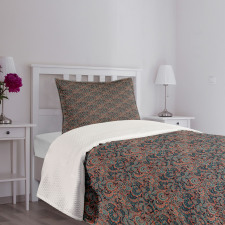 Oriental Paisley Motif Bedspread Set