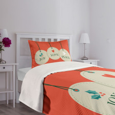 Joy Love and Peace Bedspread Set